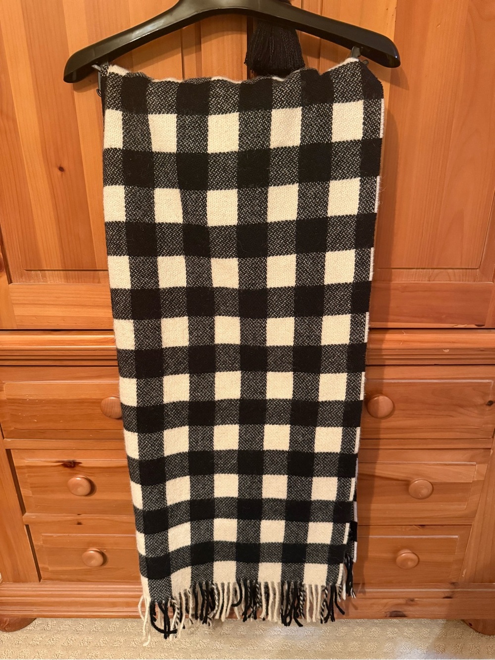 Black and White Check Blanket